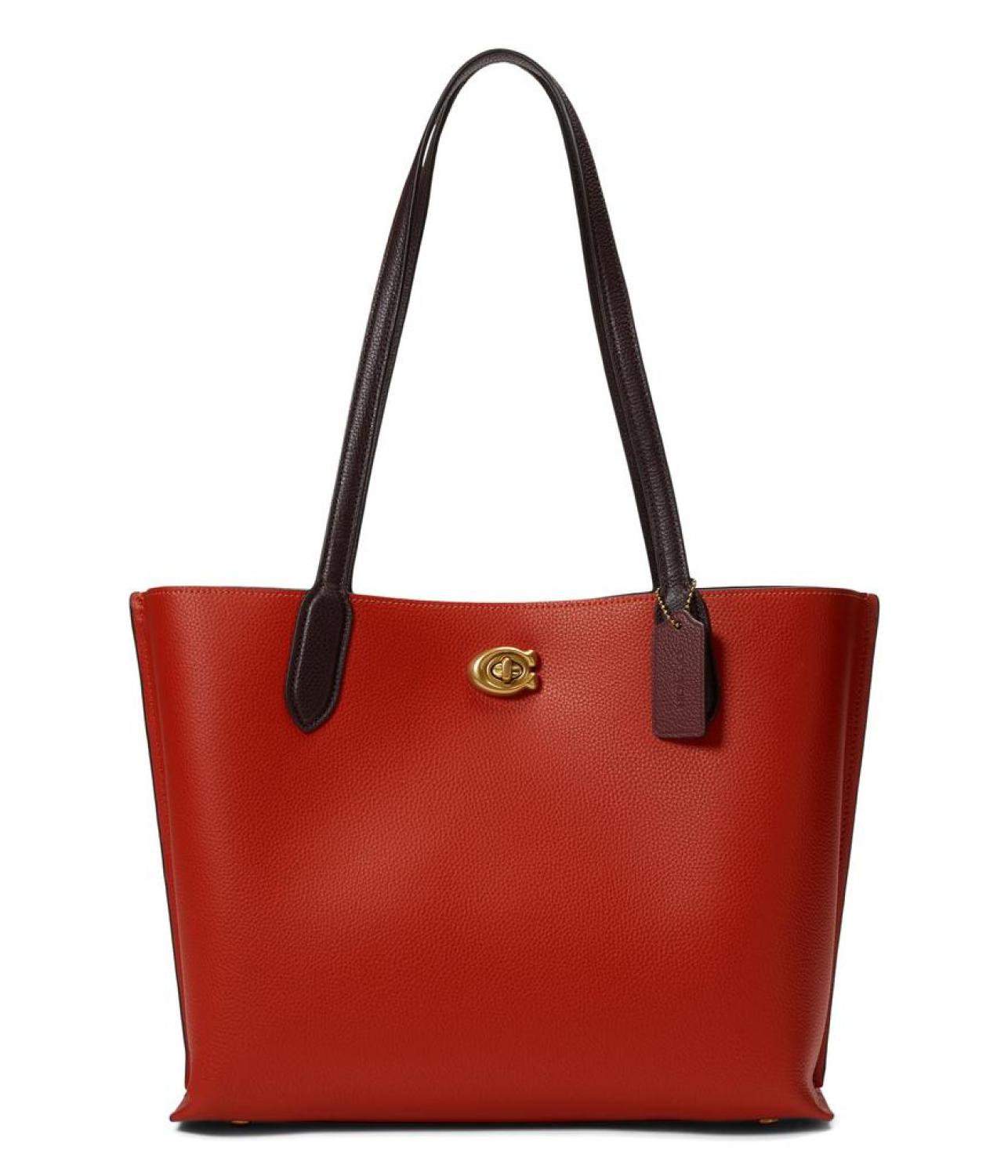 Color-Block Leather Willow Tote
