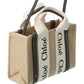 Chloé Woody Mini Canvas & Leather Tote