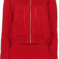 Red 'The Cropped Zip Hoodie' Hoodie