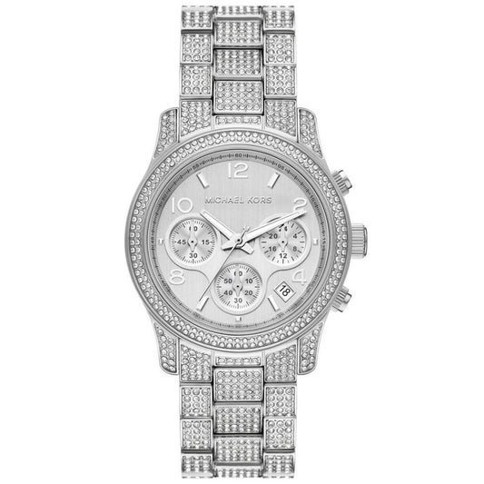 Women's Runway Chronograph Silver-Tone Stainless Steel Watch 38mm