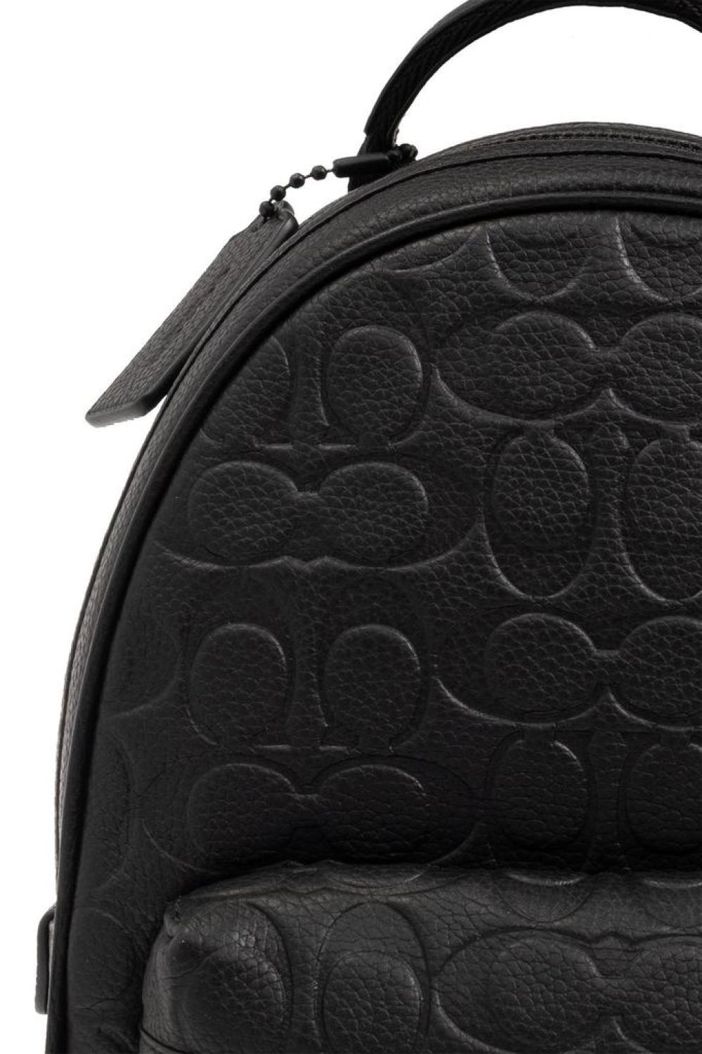 Coach Logo Embossed Zipped Backpack