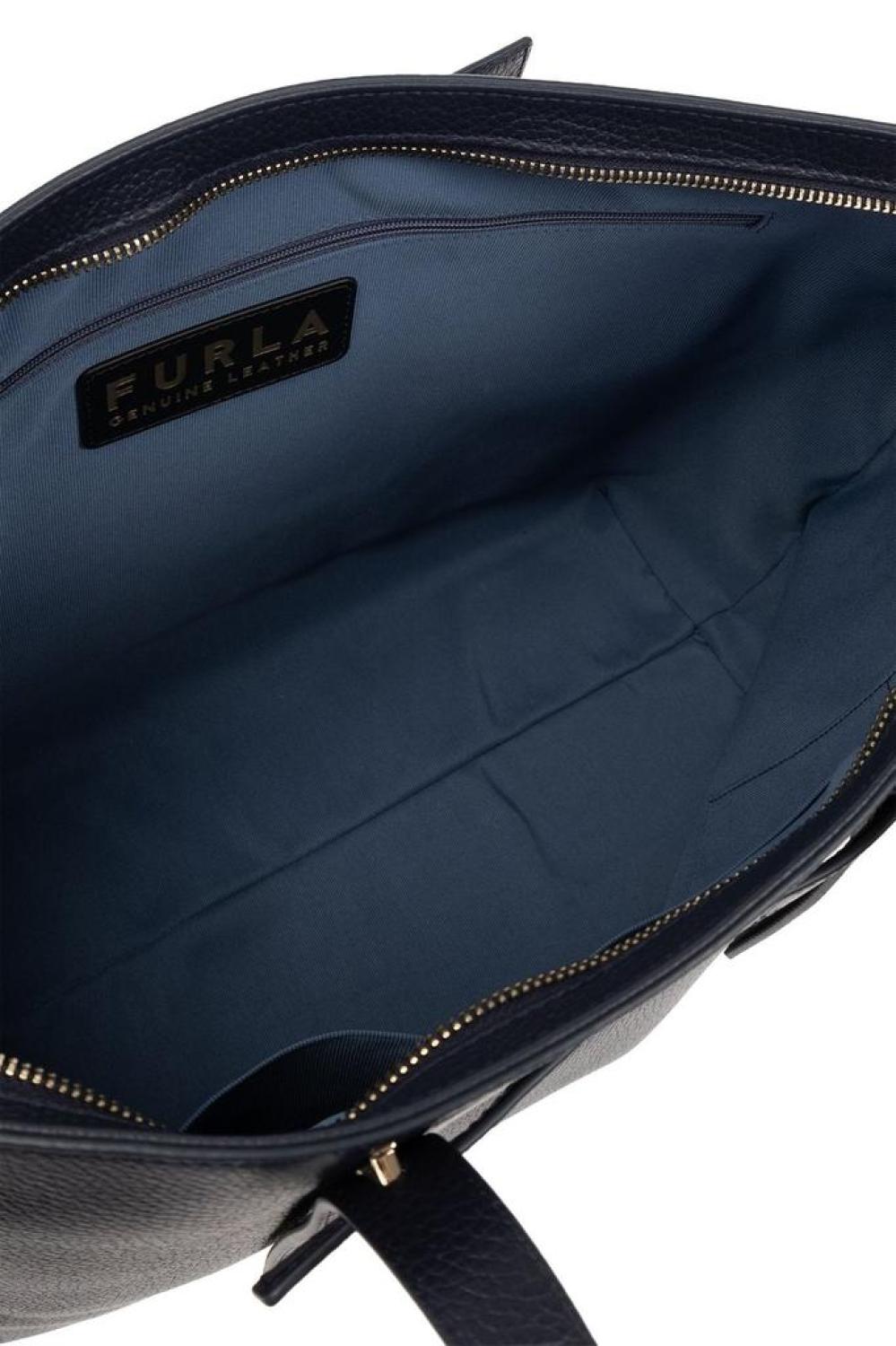 Furla Giove Logo Debossed Shopping Bag