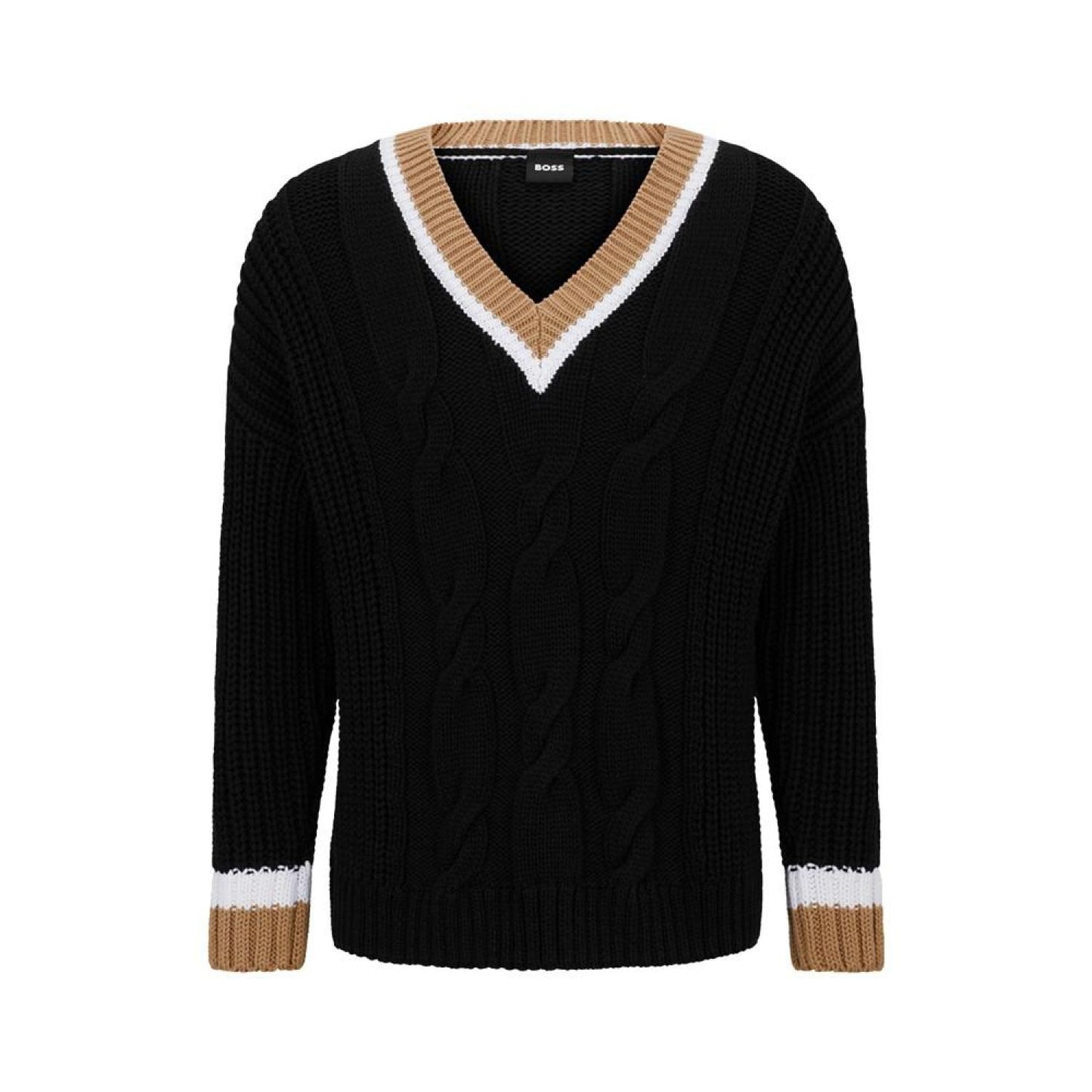 Men's Cotton-Blend V-Neck Sweater