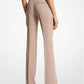 Haylee Double Crepe Sablé Flared Trousers