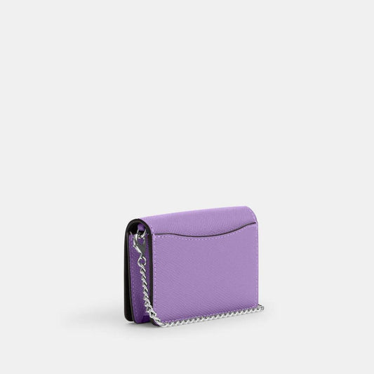 Coach Outlet Mini Wallet On A Chain With Signature Canvas Interior