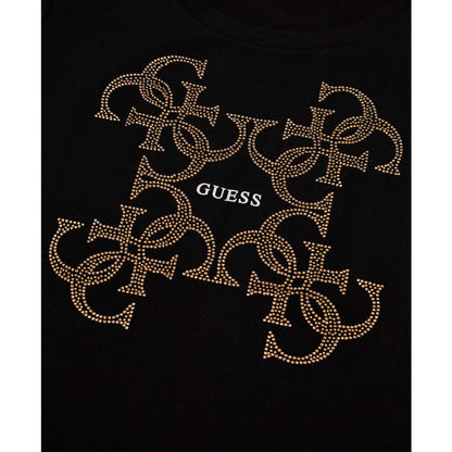 Women's Crewneck Embellished-Logo Short-Sleeve Top