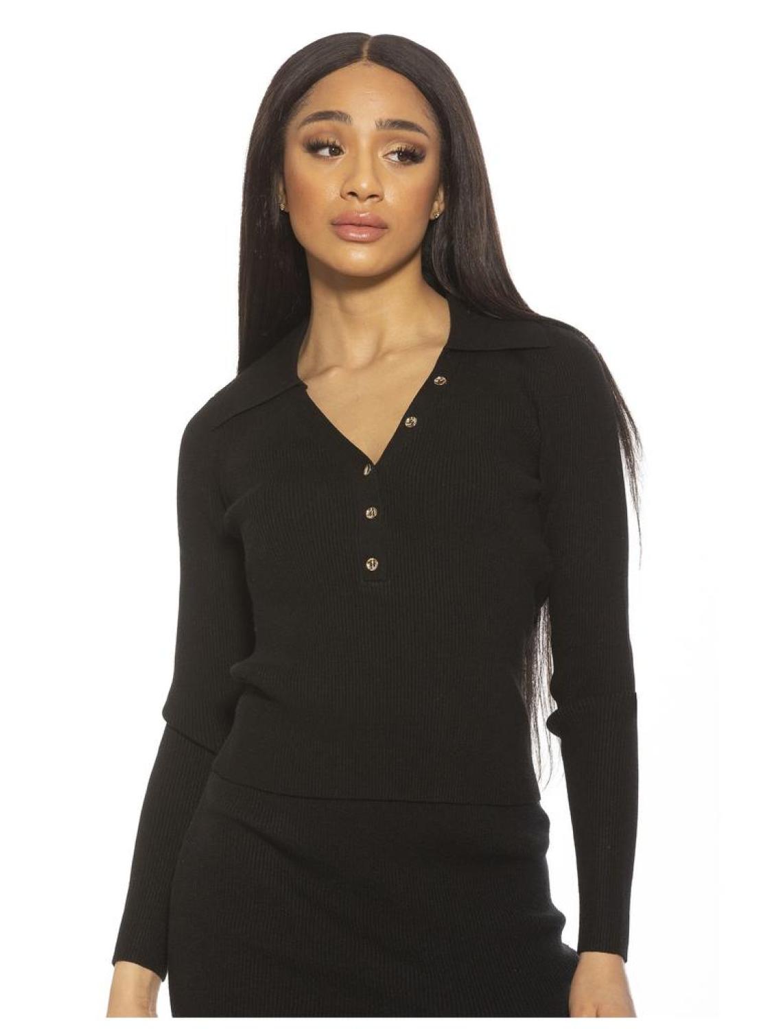Ribbed Polo Top