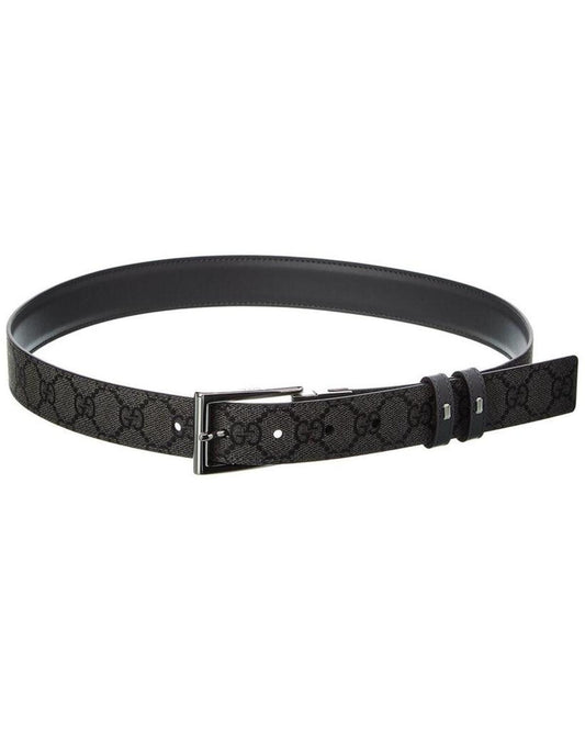 Gucci Reversible GG Supreme Canvas & Leather Belt