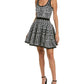 Michael Kors Jacquard Ocelot Flare Dress