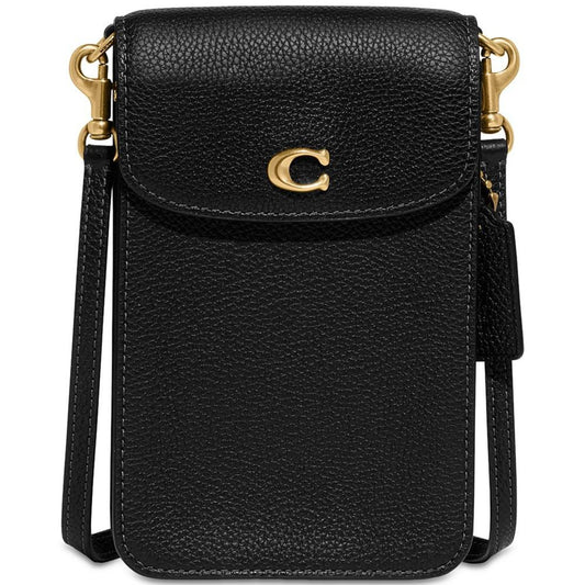 Polished Pebble Leather C Mini Phone Crossbody