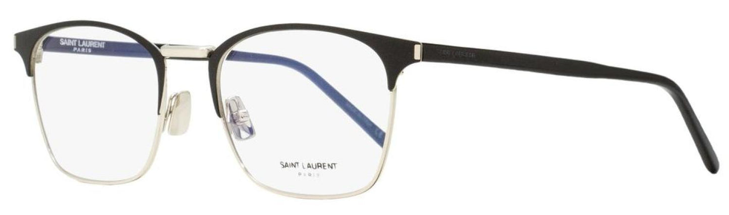 Saint Laurent Men's Rectangular Eyeglasses SL 224 002 Black/Palladium 52mm