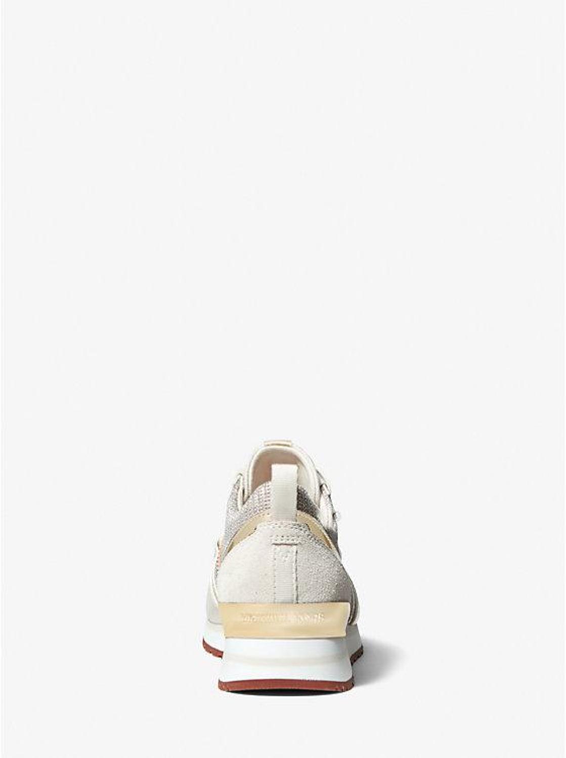 Dash Glitter Chain Mesh and Leather Trainer