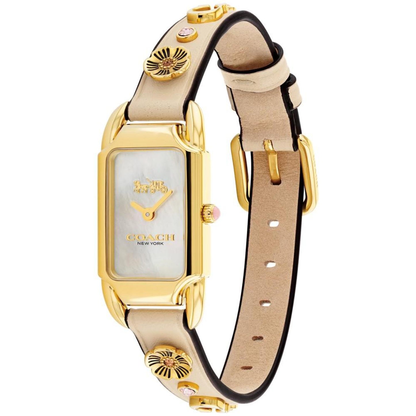 Women's Cadie Quartz Ivory Leather Strap Watch 17.5mm x  28.5mm