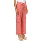 Petite Solid Satin Cargo Pants