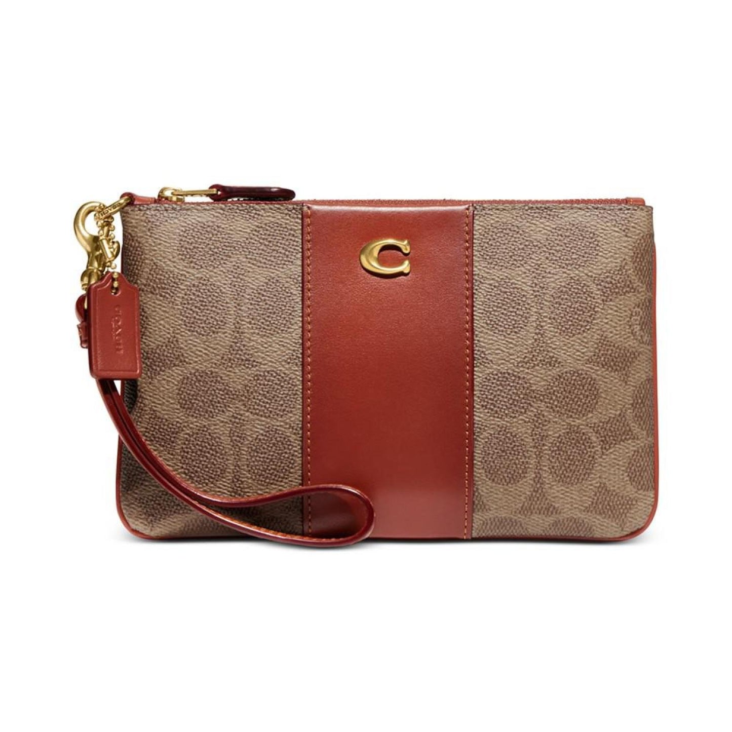 Signature Coated Canvas Small Zip-Top Wristlet