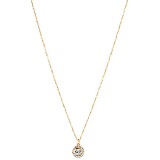 Crystal Halo Pendant Necklace, 16" + 2" extender