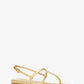Ali Metallic Python Embossed Leather Sandal