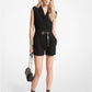 Crepe Double-Breasted Romper