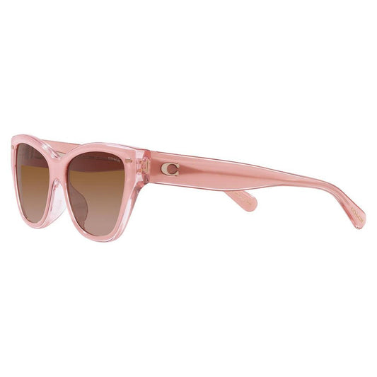 Coach Women's 56mm Milky Pink/Transparent Pink Sunglasses