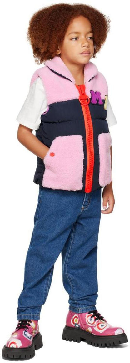 Kids Pink & Navy Padded Vest