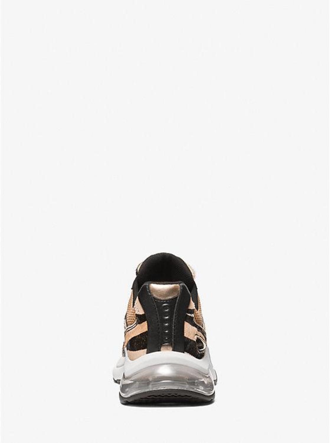 Kit Extreme Mesh and Leopard Print Calf Hair Trainer