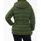 Women's Plus Size Belted Hooded Puffer Coat
