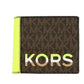Michael Kors Cooper  Neon Signature Leather Graphic Logo Billfold Women's Wallet