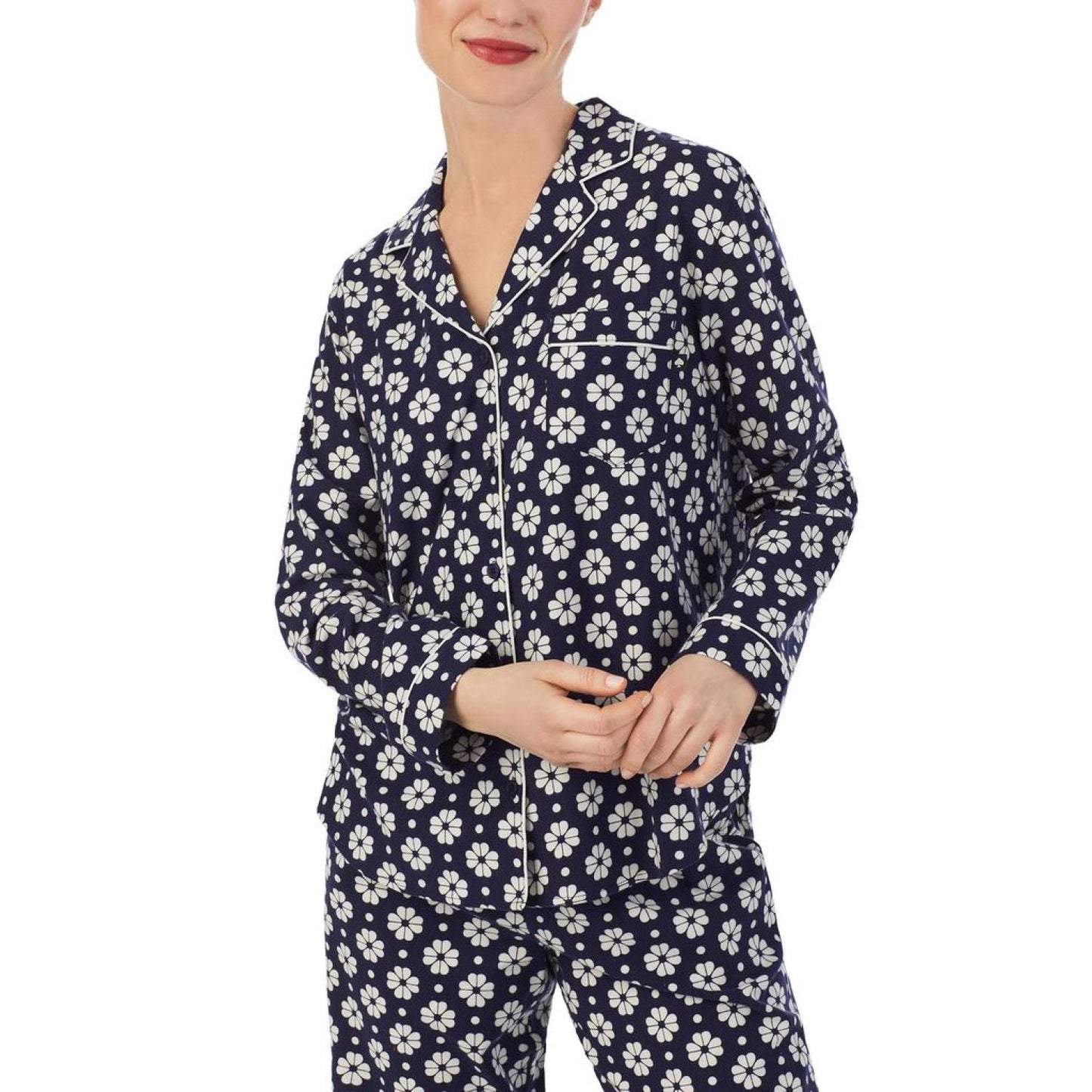 Long Sleeve Flannel Notch PJ Set