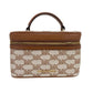 Michael Kors Jet Set Medium Luggage Jacquard Canvas Zip Trunk Crossbody Women's Handbag