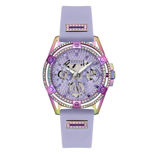 Women's Purple Glitz Silicone Multi-Function Strap Watch, 40mm