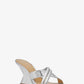 Nadina Metallic Snake Embossed Leather Mule