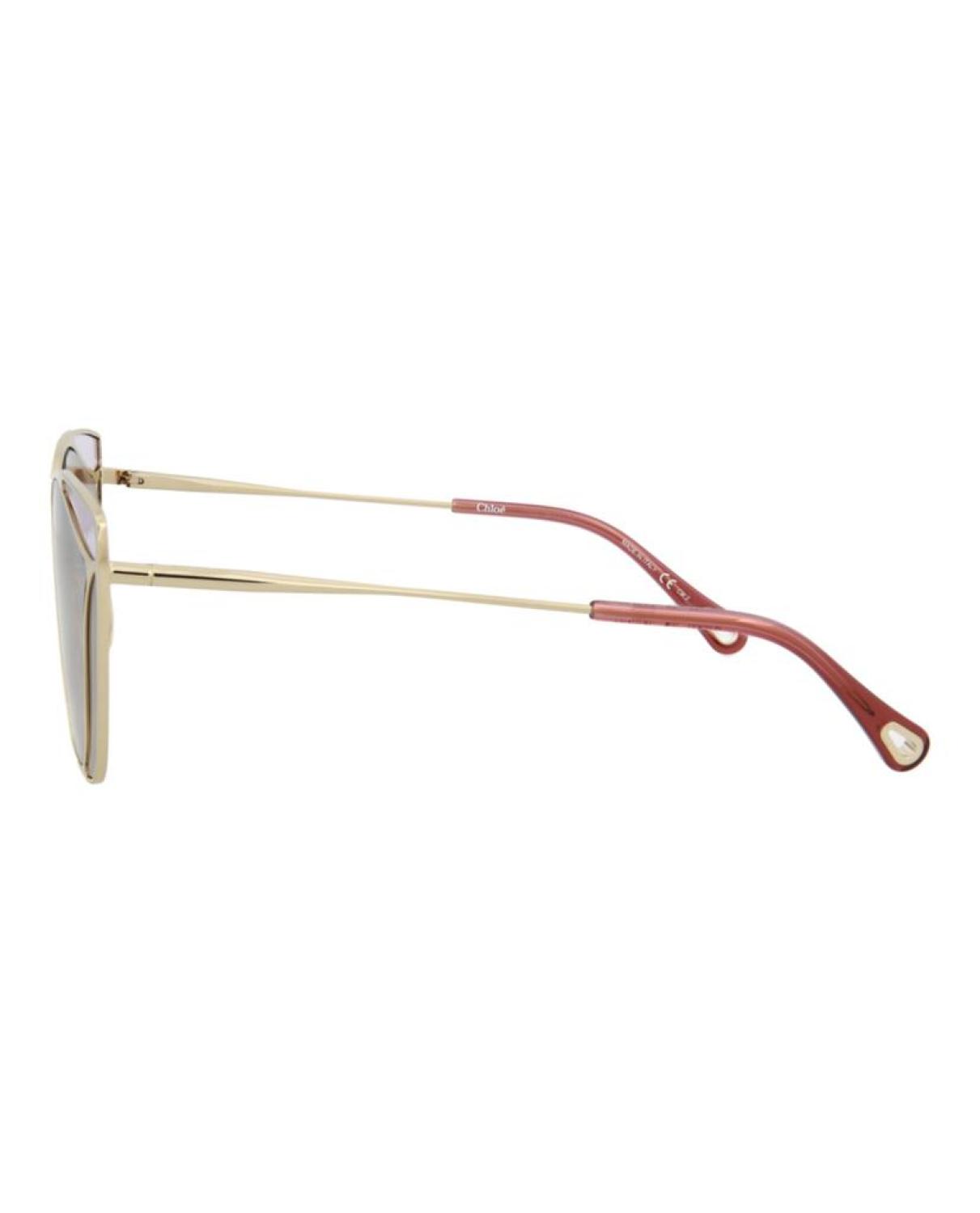Chloe Cat Eye-Frame Metal Sunglasses