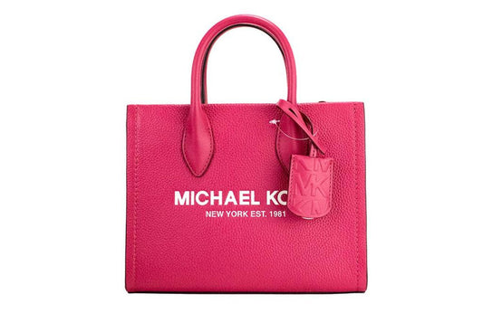 Michael Kors Mirella Small Hot pink Leather Top Zip Shopper Tote Crossbody Women's Bag