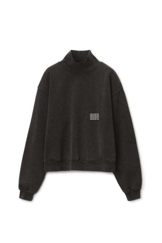 Pullover In Acid Wash Dense Fleece