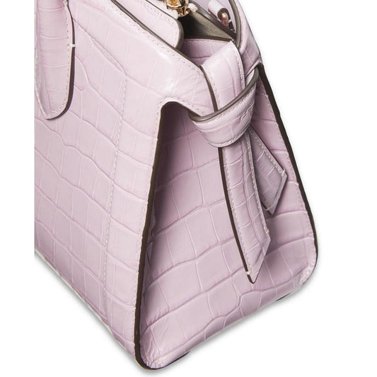 Knott Croc Embossed Leather Medium Zip Top Satchel