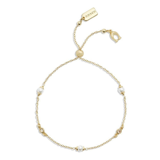 Imitation Pearl Slider Bracelet