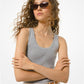 Ribbed Stretch-Viscose Tank Top