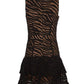 Michael Michael Kors Zebra Eyelet Ruffled Mini Dress