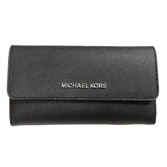 ICHAEL KORS JET SET TRAVEL K Signature Leather LARGE TRIFOLD WALLET