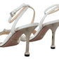 Prada  Leather Sandals Ankle Strap Heels Women's Shoes