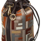 FENDI Mon Tresor Mini FF Canvas & Leather Bucket Bag