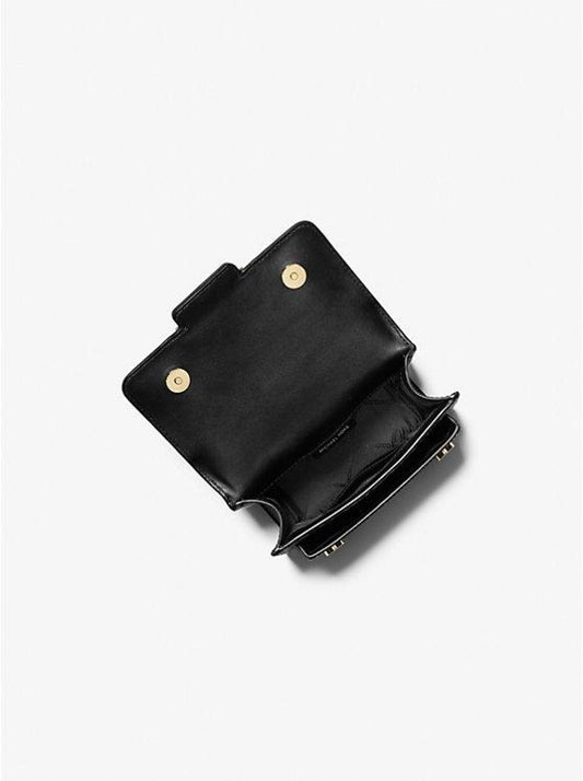 Heather Extra-Small Leather and Leopard Print Calf Hair Crossbody Bag