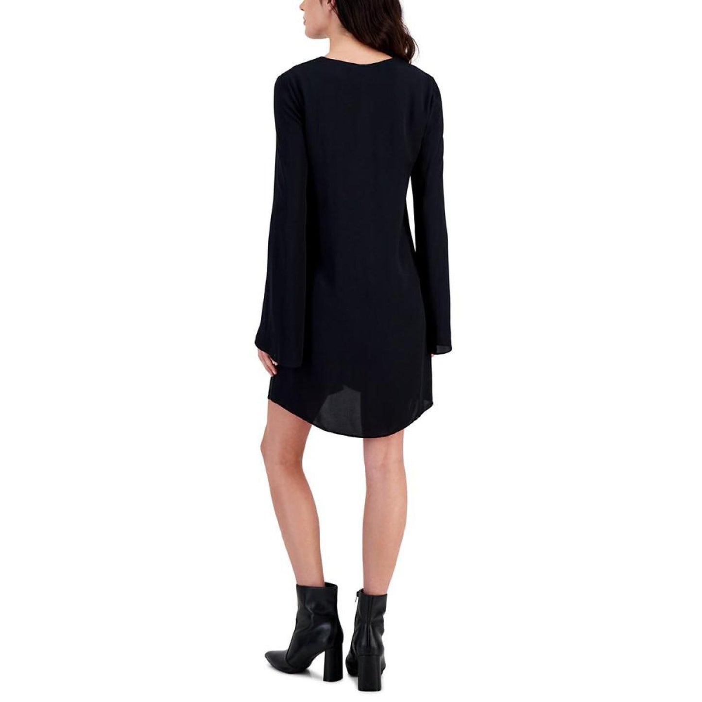 Women's Lace-Up Long-Sleeve Dress