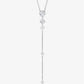 Sterling Silver Pavé Lariat Necklace