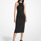 Embellished Zebra Scuba Midi Dress