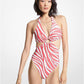 Zebra Print Cutout Swimsuit