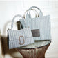 The Washed Monogram Denim Small Tote Bag