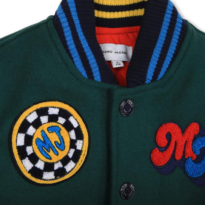 The Marc Jacobs Kids Panelled Patch Detailed Bomber Jacket