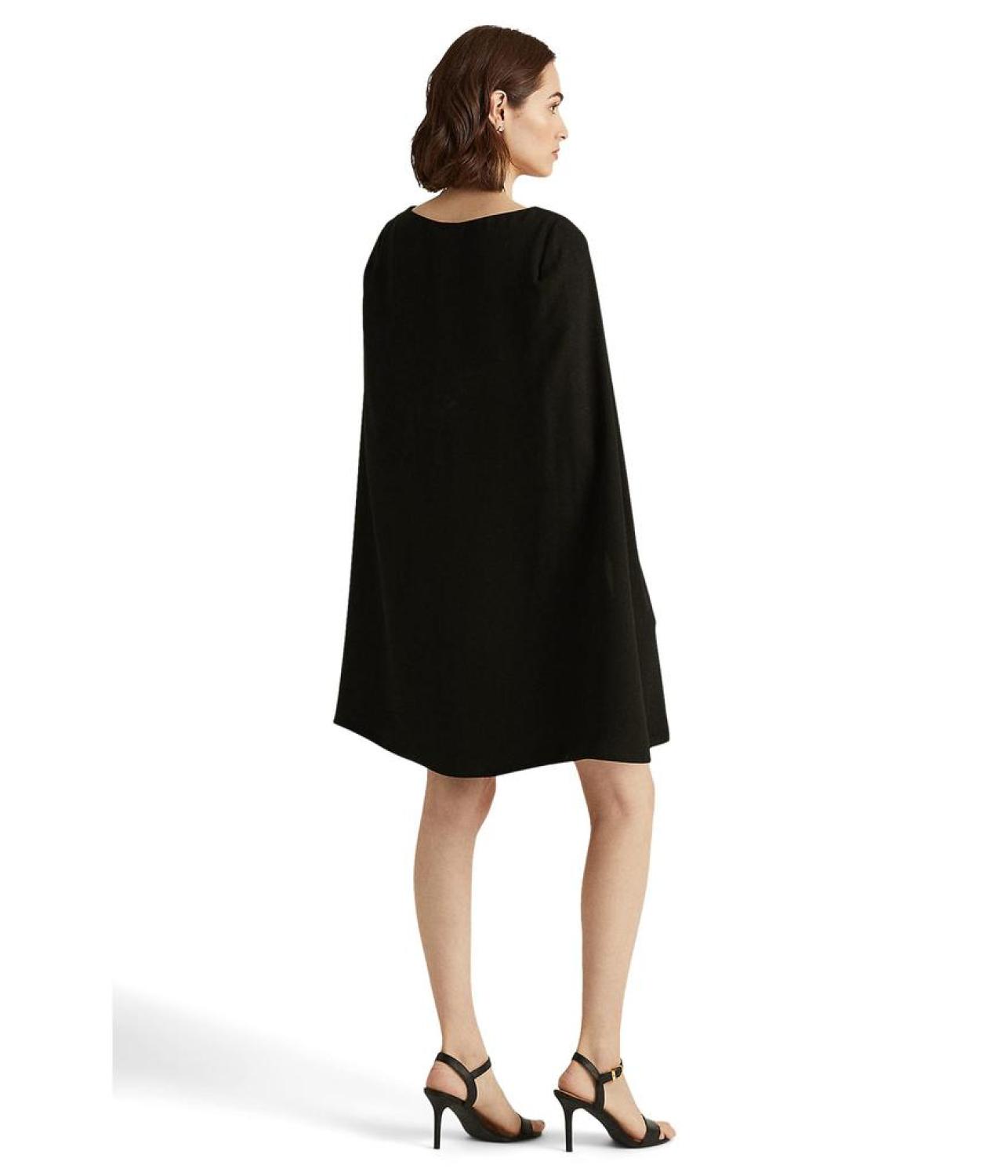 Cape Georgette Cocktail Dress