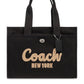 Coach Logo Flocked Tote Bag